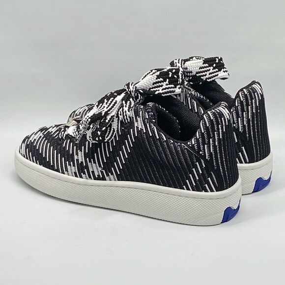 Burberry Black & White Check Knit Box Sneakers size 37 - Picture 11 of 15